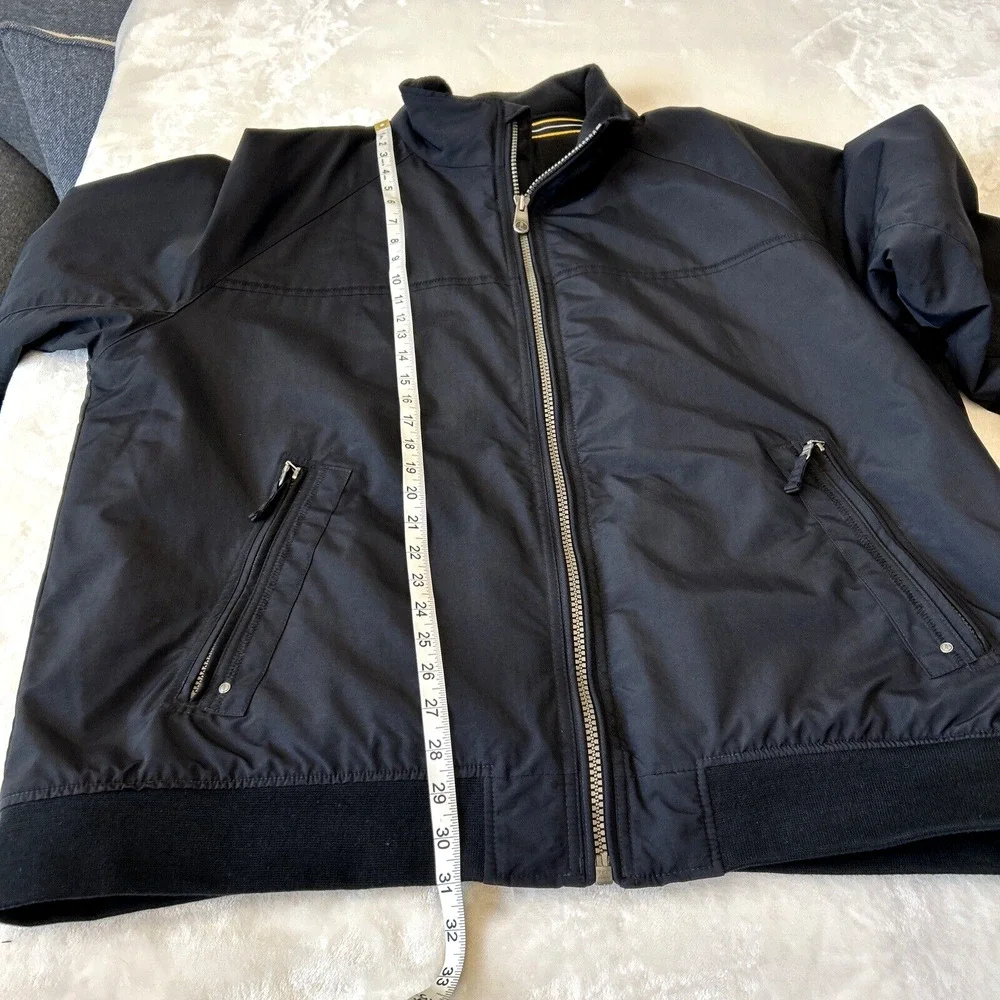 Lands' End Men's Squall Windproof Fleece Lined Zip Jacket XXL 50-52 Navy Blue